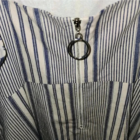 NWOT Altar'd State Floral Embroidered Striped Spaghetti Strap Mini Dress L - Picture 4 of 8